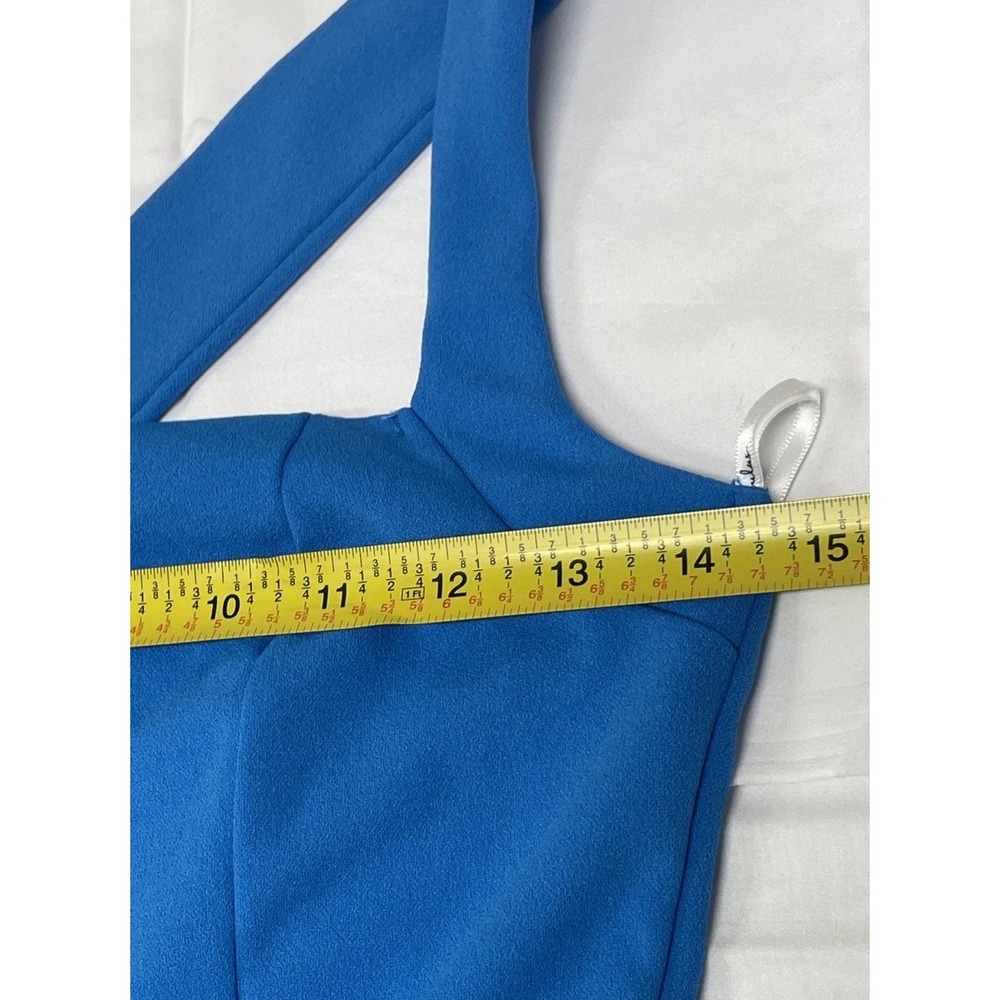 NWT Lulus Glamorous Dedication Blue Wide Leg Square Neck Jumpsuit Women's Small - Picture 9 of 13
